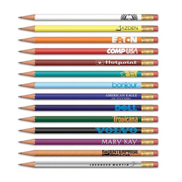 SGS0055 Round Standard Pencil With Eraser And Custom Imprint